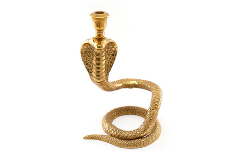 Large Gold Snake Candle Holder S-OR1751