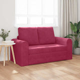 Sofa Bed Wine Red 148 x 71 x 83 cm Velvet 4106687