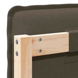Upholstered Headboard Natural and Taupe 200 cm Solid Pine Wood 879996