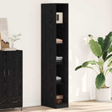 Wardrobe with Shelf Black Oak 30 x 50 x 200 cm Engineered Wood 3345117