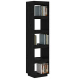 Book Cabinet/Room Divider Black 40x35x167 cm Solid Wood Pine 810858