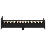 Bed Frame without Mattress Black Oak 160x200 cm Engineered Wood 3329321