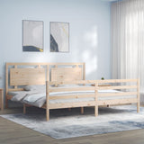Bed Frame without Mattress Super King Size Solid Wood 3194066