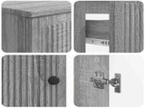 2 Piece Bathroom Cabinet Set EDE Grey Sonoma Engineered Wood 3417987