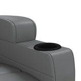 Recliner Chair Grey Faux Leather 340962