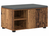 Hall Bench Old Wood 60 x 38 x 46 cm Engineered Wood and Fabric 891502