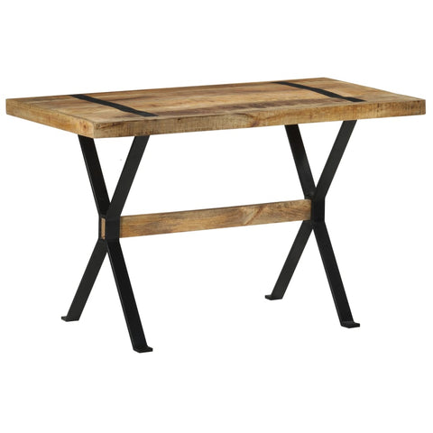 ZNTS Dining Table 120x60x76 cm Rough Mango Wood 321604