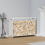 Firewood Rack White 90x28x65 cm Cold-rolled steel 864204