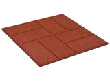 Stepping Stone 6 pcs Red 40.5 x 40.5 x 2 cm Rubber 42030073