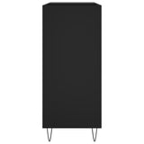 Record Cabinet Black Engineered wood, Iron 84.5x38x89 cm 831773