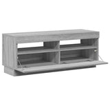 TV Cabinet with LED Lights Grey Sonoma 100x35x40 cm 815721