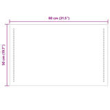 LED Bathroom Mirror Transparent 50 x 80 cm Tempered Glass 42045779