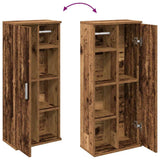 Bathroom Cabinet with Roll Holder Old Wood 39x22x90 cm 858531