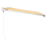 Retractable Awning Yellow and White 3.5x2.5 m Fabric and Aluminium 3154532