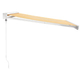 Retractable Awning Yellow and White 3.5x2.5 m Fabric and Aluminium 3154532