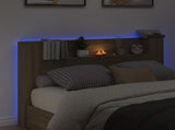 Headboard Cabinet with LED Sonoma 160 x 16.5 x 103.5 cm 8006542
