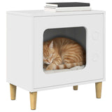 Cat House Gloss White 51 x 30 x 52 cm Engineered Wood 8000657