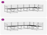 Outdoor Sofa Set 7 pcs White Solid Acacia Wood 3387933