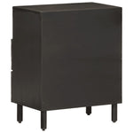 ZNTS Bedside Cabinet Black 50x33x60 cm Solid Wood Mango 356829