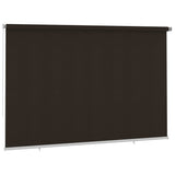 Outdoor Roller Blind 350x230 cm Brown HDPE 312989
