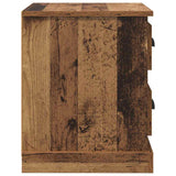 Bedside Cabinet with Drawer 2 pcs Old Wood 39 x 39 x 47.5 cm 881329