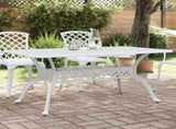 Garden Table White 150x90x72 cm Cast Aluminium 4002805