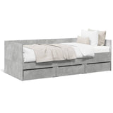 Daybed Concrete Grey Engineered Wood Single 3280828