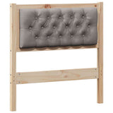Headboard Other Brown and taupe 75 cm Solid pine wood 879042