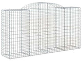 Arched Gabion Baskets 25 pcs 200x50x140/160 cm Galvanised Iron 3146378