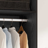 Wardrobe with Shelf Black Oak 50 x 50 x 200 cm Engineered Wood 875011
