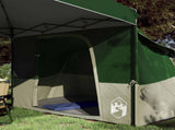 Camping Tent Set Folding 2 pcs Green Taffeta and Fabric 3337173