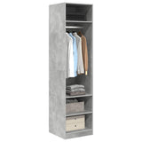 Wardrobe Concrete Grey 50x50x200 cm Engineered Wood 800238