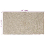 Area Rugs Natural and White 80 x 150 cm Jute 42010597