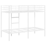 Bunk Bed without Mattress White 100x190 cm Steel 42000330