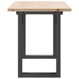 Coffee Table O-Frame 110x40x45 cm Solid Wood Pine and Steel 3282667