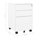 Mobile File Cabinet White 39x45x60 cm Steel 335978