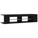 TV Cabinet with LED Lights Black 135x39x30 cm 804230
