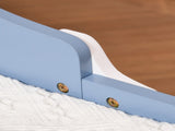 Toddler Bed Frame, Kids Bedroom Furniture for Boys Girls with Safe Guardrails, Low Junior Blue T3398P347667