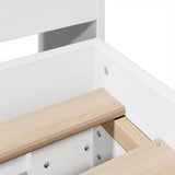 Bed Frame without Mattress White 180x200 cm Super King Solid Wood Pine 3308835