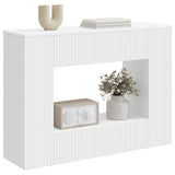 Console Table Striped White 101 x 29 x 74 cm Engineered Wood 899877
