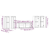 TV Cabinets 5 pcs White Solid Wood Pine 3100215