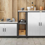 Kitchen Storage HATTEM Silver 30 x 50 x 92 cm Steel 874979