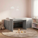 Kids'High Bed Frame with Desk Grey Sonoma 80 x 200 cm 3422648
