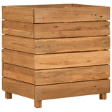 Raised Bed 50x40x55 cm Recycled Teak Wood and Steel 47424