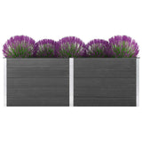 ZNTS Garden Raised Bed 250x50x91 cm WPC Grey 49058
