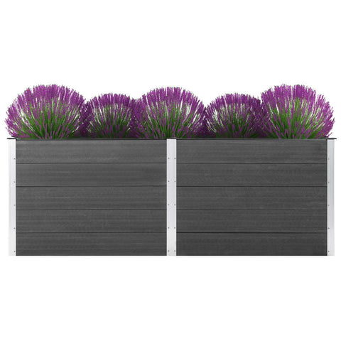 ZNTS Garden Raised Bed 250x50x91 cm WPC Grey 49058