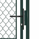 144405 Garden Gate Steel 100x150 cm Green