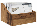 LP Record Box 2 pcs Oak Wood 37 x 33 x 32 cm Engineered Wood 8012775