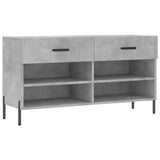 Shoe Bench Concrete Grey 102x35x55 cm Engineered Wood 829752