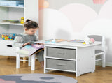 3 Pcs Kids Table & Chairs Set Mini Seating Furniture Home Playroom Bedroom Dining Room w/ Storage T3398P347702